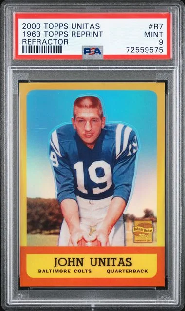 2000 Topps Johnny Unitas Unitas '63 Reprint Refractor #R7 card image