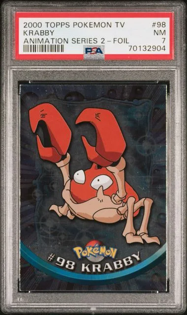 2000 Topps Krabby Pokemon TV Animation Series 2 Foil #98 card image