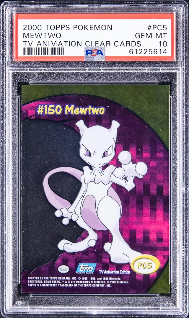 2000 Topps Mewtwo Pokemon Tv Animation Clear Cards #PC5 card image