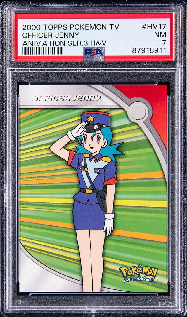 2000 Topps Officer Jenny Pokemon T.V. Animation Series 3 Heroes and Villains #HV17 card image