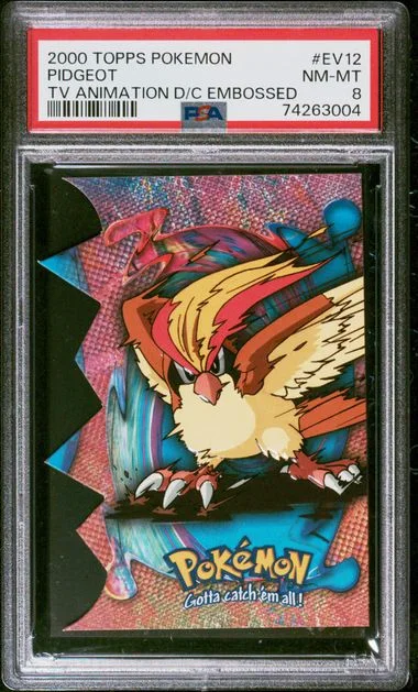 2000 Topps Pidgeot Pokemon TV Animation Die-Cut Embossed #EV12 card image