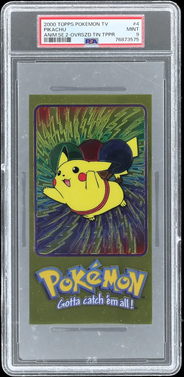2000 Topps Pikachu Pokemon Tv Animation Series 2 Oversized Tin Topper #4 card image