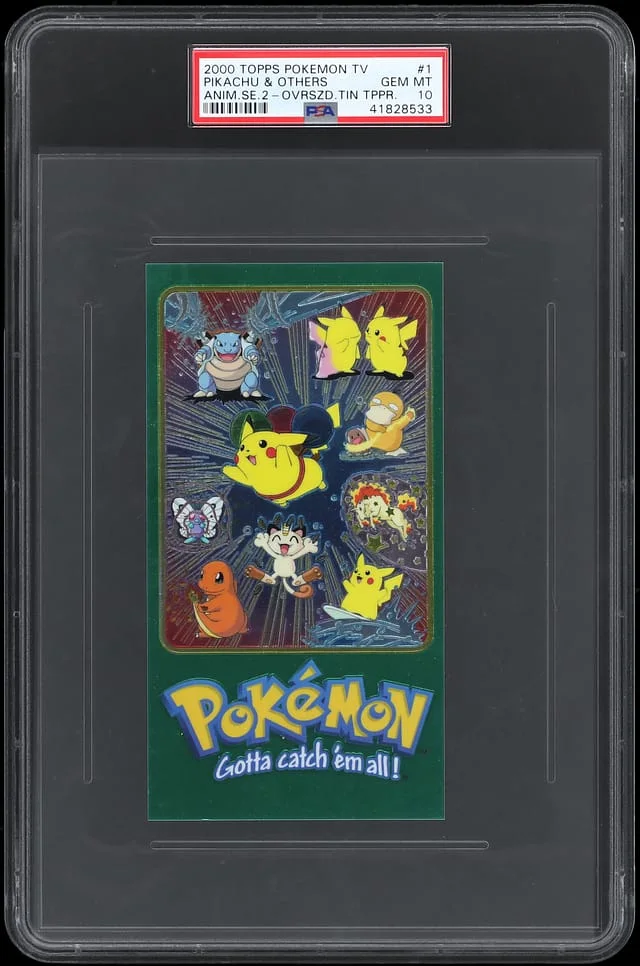 2000 Topps Pikachu & Others Pokemon Tv Animation Series 2 Oversized Tin Topper #1 card image