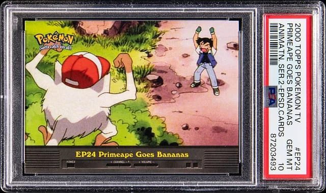 2000 Topps Primeape Goes Bananas Pokemon TV Animation Series 2 Episode Cards #EP24 card image