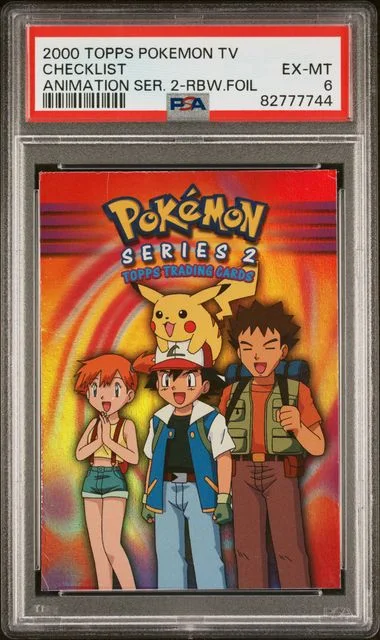 2000 Topps Rainbow Foil Checklist Pokemon Tv Animation Series #2 card image