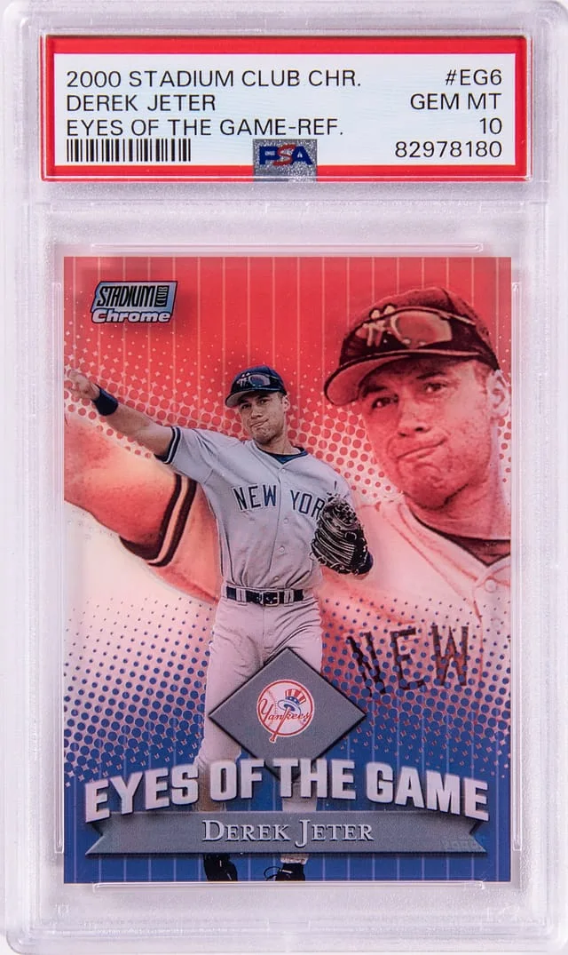 2000 Topps Stadium Club derek Jeter Eyes of the Game Refractor #EG6 card image