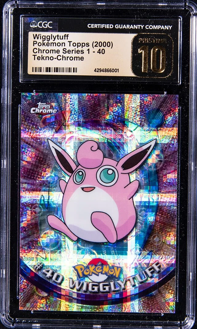 2000 Topps Tekno-Chrome Wigglytuff Topps Chrome Pokemon Series #1 card image