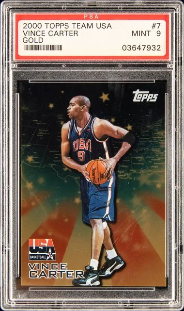 2000 Topps USA Baseball Vince Carter Basketball Gold #7 card image