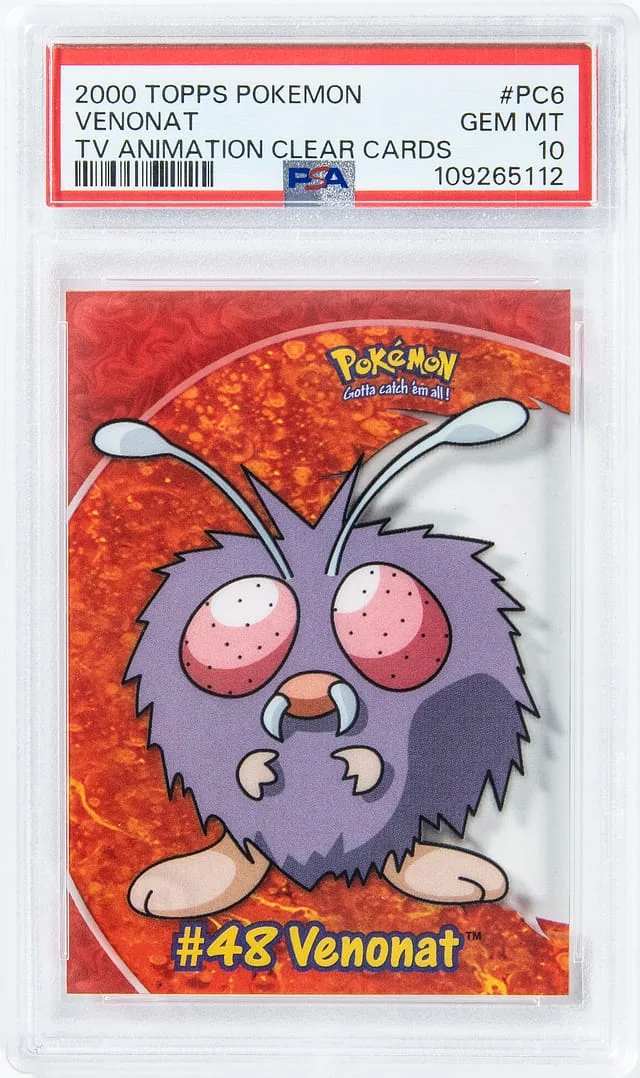 2000 Topps Venonat Pokemon TV Animation Clear Cards #PCT6 card image