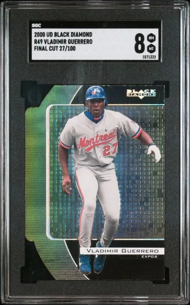 2000 UD Black Vladimir Guerrero – Jersey Number Diamond Final Cut #R49 card image