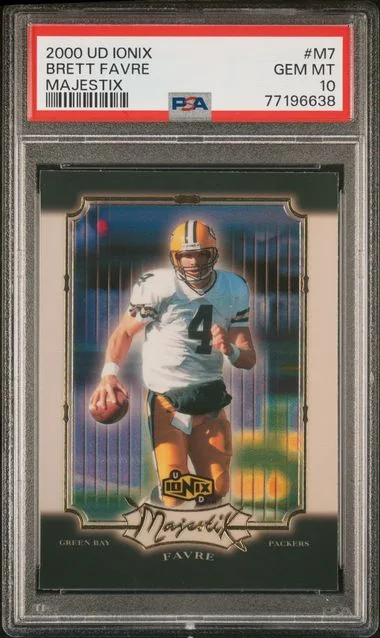 2000 U.D. Ionix Majestix Majestix Brett Favre #M7 card image