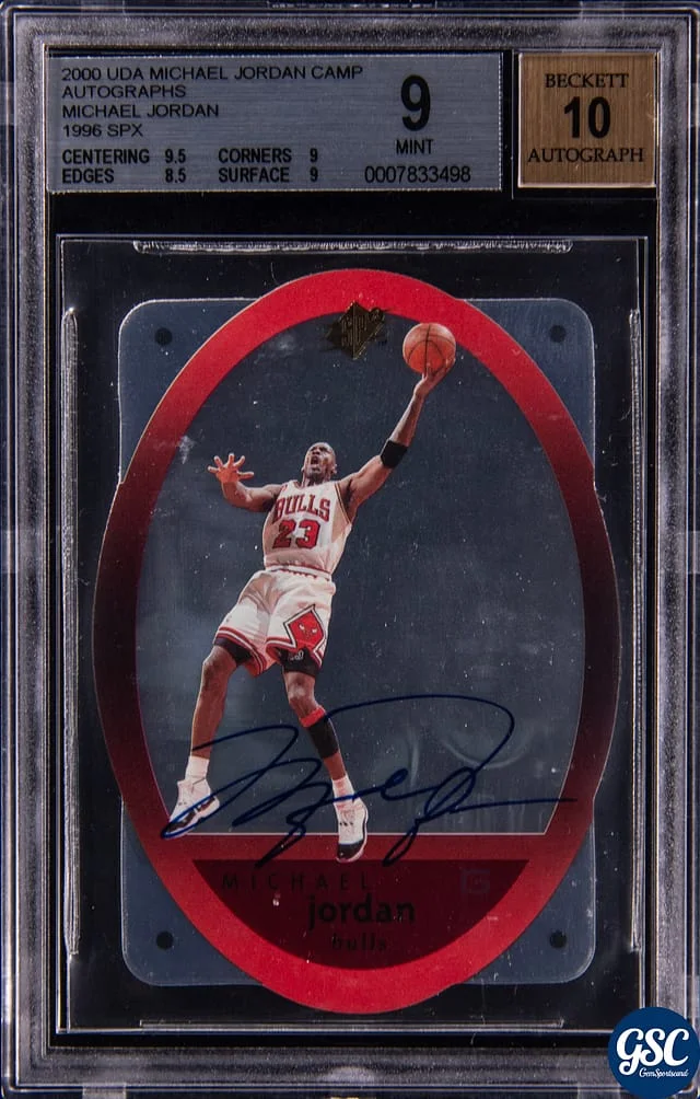 2000 Upper Deck Authenticated Michael Jordan Camp Autograph 1996 SPx #8 card image