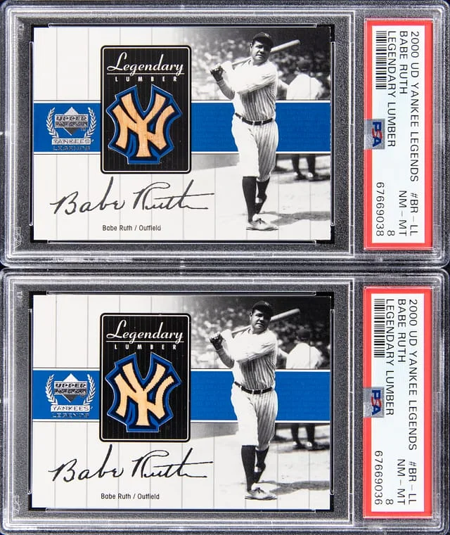 2000 Upper Deck Babe Ruth Lot of (2) Yankee Legends Legendary Lumber #BR-LL card image