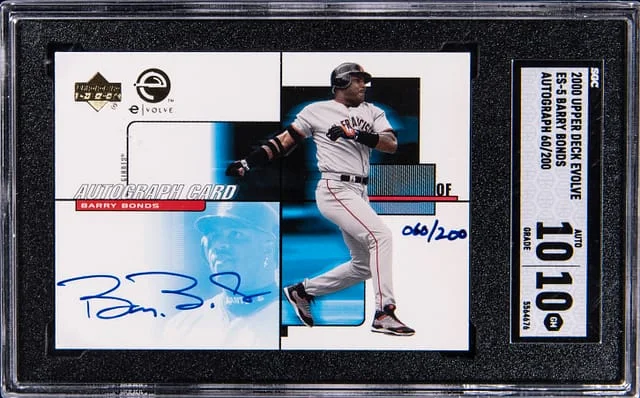 2000 Upper Deck Barry Bonds Evolve Autograph #ES-5 card image