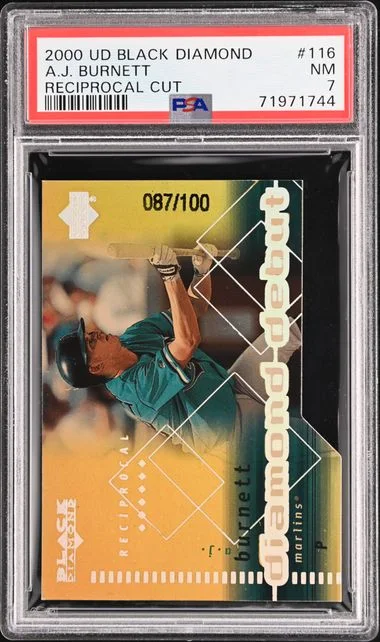 2000 Upper Deck Black Diamond A.J. Burnett Reciprocal Cut #116 card image