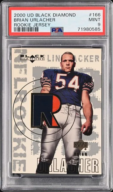 2000 Upper Deck Black Diamond Brian Urlacher Jersey #166 card image