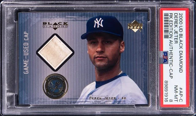 2000 Upper Deck Black Diamond Derek Jeter Edition Authentic Cap #AP-C card image