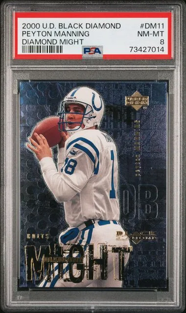 2000 Upper Deck Black Diamond Peyton Manning Diamond Might #Dm11 card image