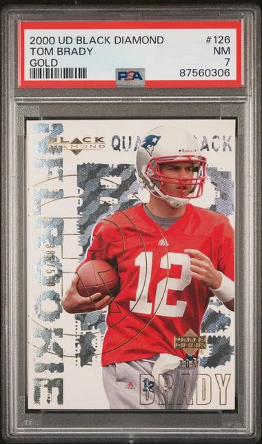 2000 Upper Deck Black Diamond Tom Brady Gold #126 card image