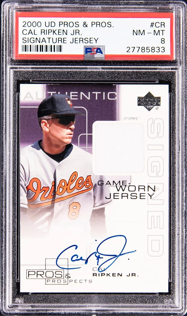 2000 Upper Deck Cal Ripken Jr. Pros & Prospects Signature Jersey #CR card image