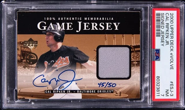 2000 Upper Deck Cal Ripken Jr. eVolve Signed Jersey #ESJ-3 card image