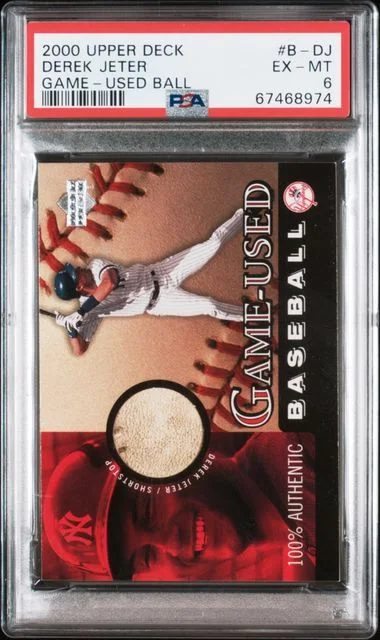 2000 Upper Deck Derek Jeter Game-Used Ball #B-DJ card image