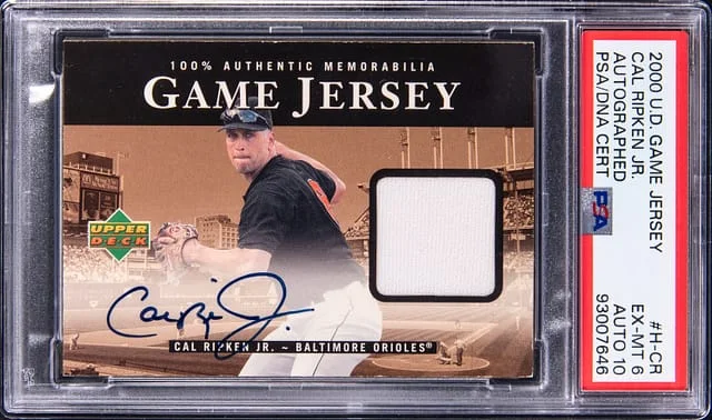 2000 Upper Deck Game Jersey Cal Ripken Jr. Autographed #H-CR card image