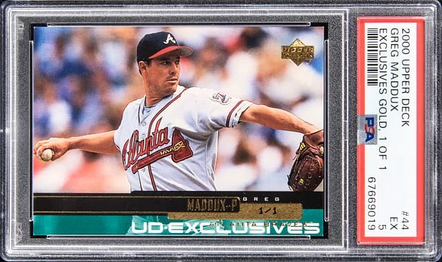 2000 Upper Deck Greg Maddux Exclusives Gold #44 card image