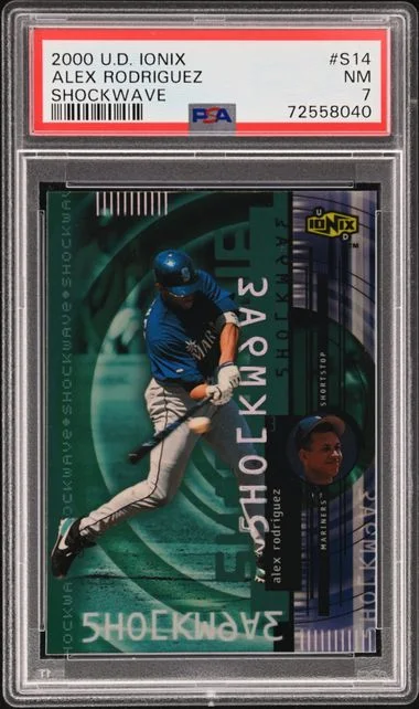 2000 Upper Deck Ionix Alex Rodriguez Shockwave Shockwave #S14 card image
