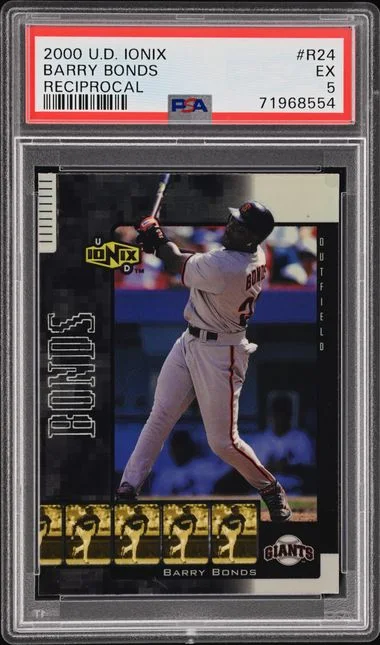 2000 Upper Deck Ionix Barry Bonds Reciprocal #R24 card image