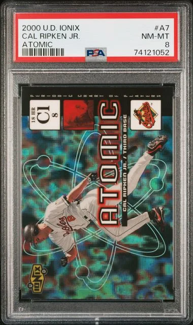 2000 Upper Deck Ionix Cal Ripken Jr. Atomic #A7 card image
