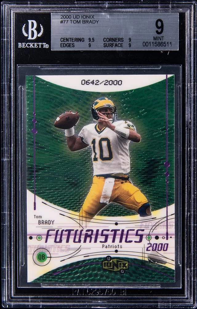 2000 Upper Deck Ionix Tom Brady #77 card image