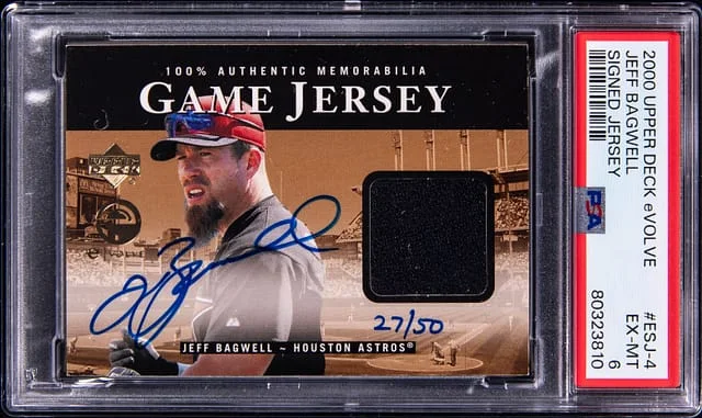 2000 Upper Deck Jeff Bagwell eVolve Signed Jersey #ESJ-4 card image