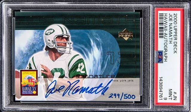 2000 Upper Deck Joe Namath Hawaii Autograph #JN card image