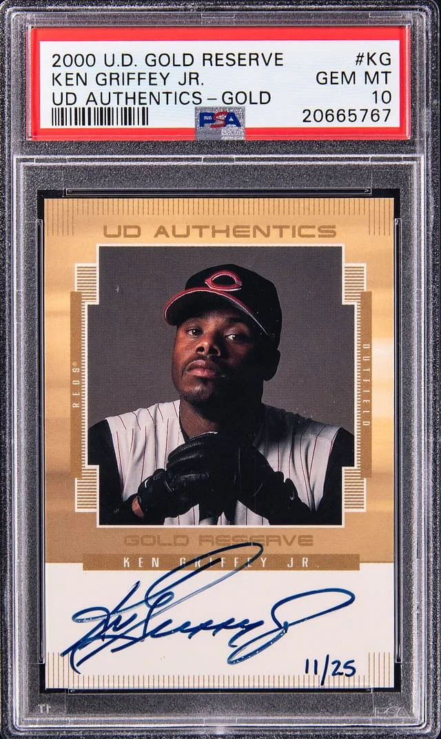 2000 Upper Deck Ken Griffey Jr. Gold Reserve UD Authentics Gold #G-KG card image