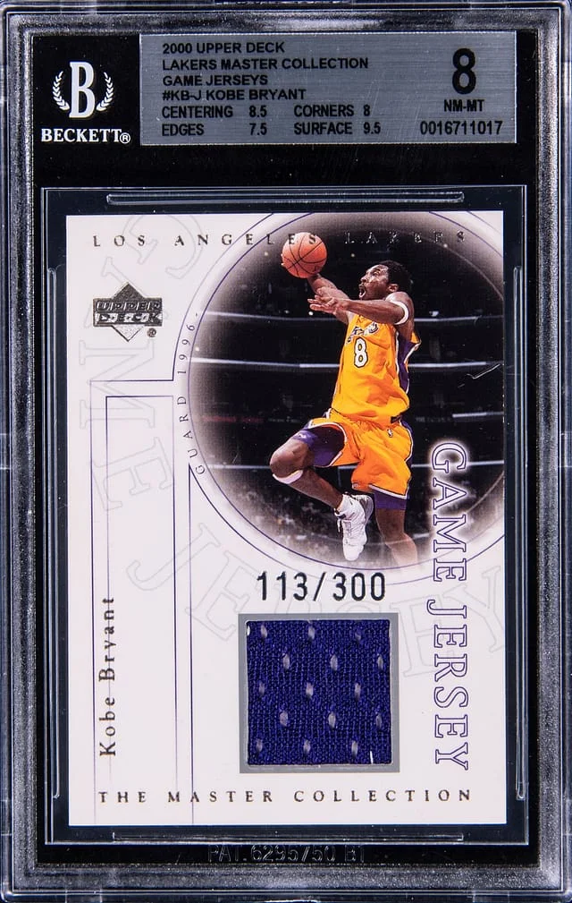 2000 Upper Deck Kobe Bryant Game-Used Los Angeles Lakers Master Collection Game Jerseys #KB-J card image