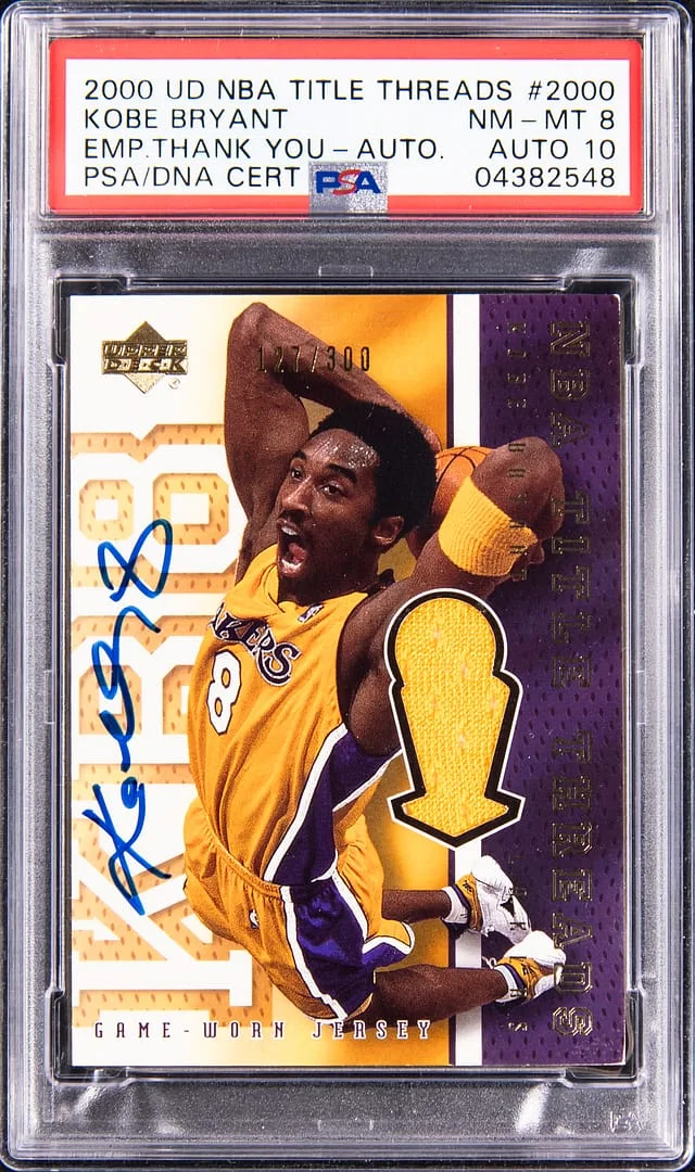 2000 Upper Deck Kobe Bryant Employee Game Jersey Autograph #KB2000 card image