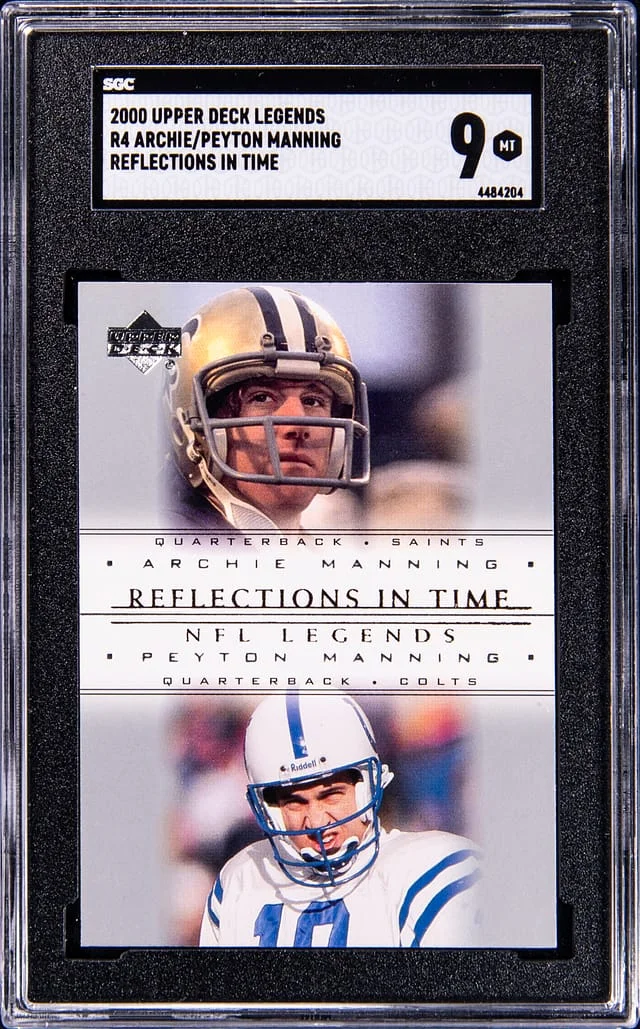 2000 Upper Deck Legends Archie Manning/Peyton Manning Reflections In Time #R4 card image