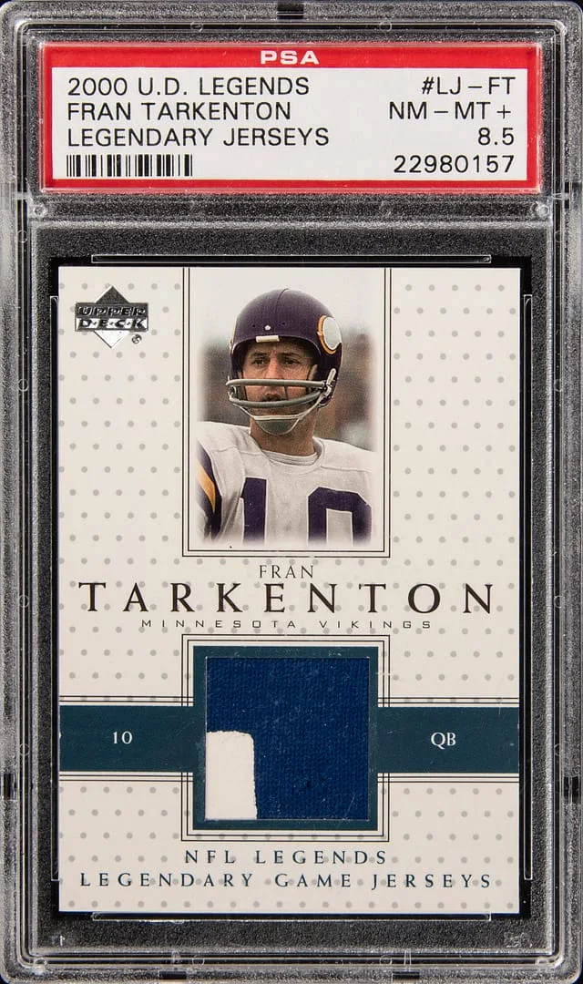 2000 Upper Deck Legends Frank Tarkenton Jersey #LJ-FT card image
