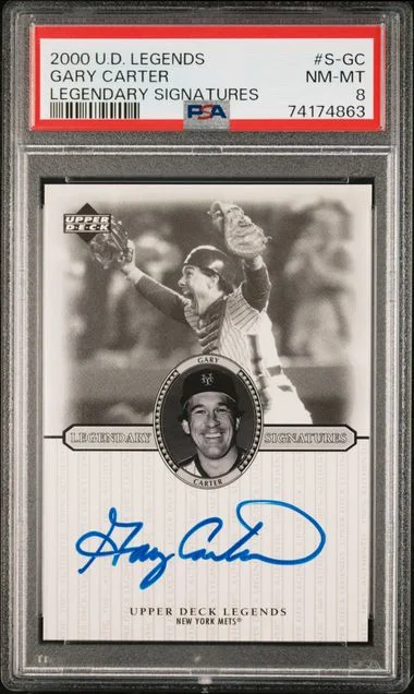 2000 Upper Deck Legends Gary Carter Legendary Signatures #S-GC card image