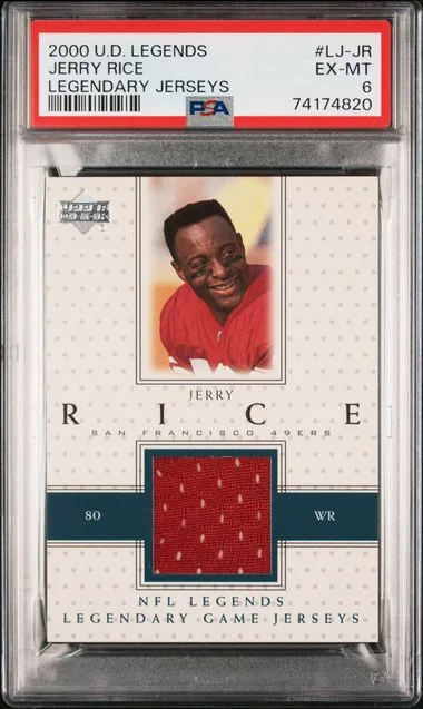2000 Upper Deck Legends Jerry Rice Legendary Jerseys #LJ-JR card image