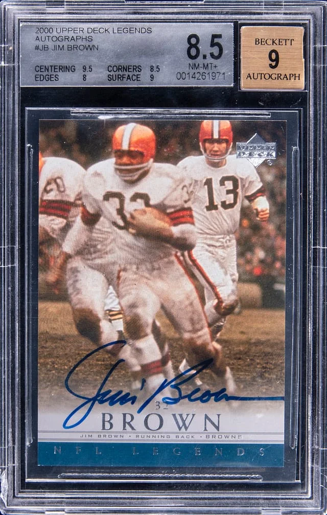 2000 Upper Deck Legends Jim Brown Autograph #JB card image