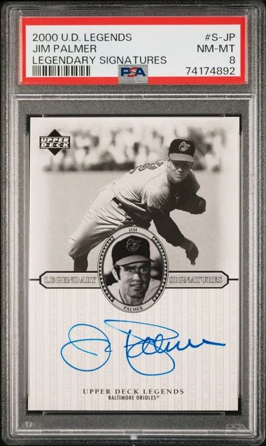 2000 Upper Deck Legends Jim Palmer Legendary Signatures #S-JP card image