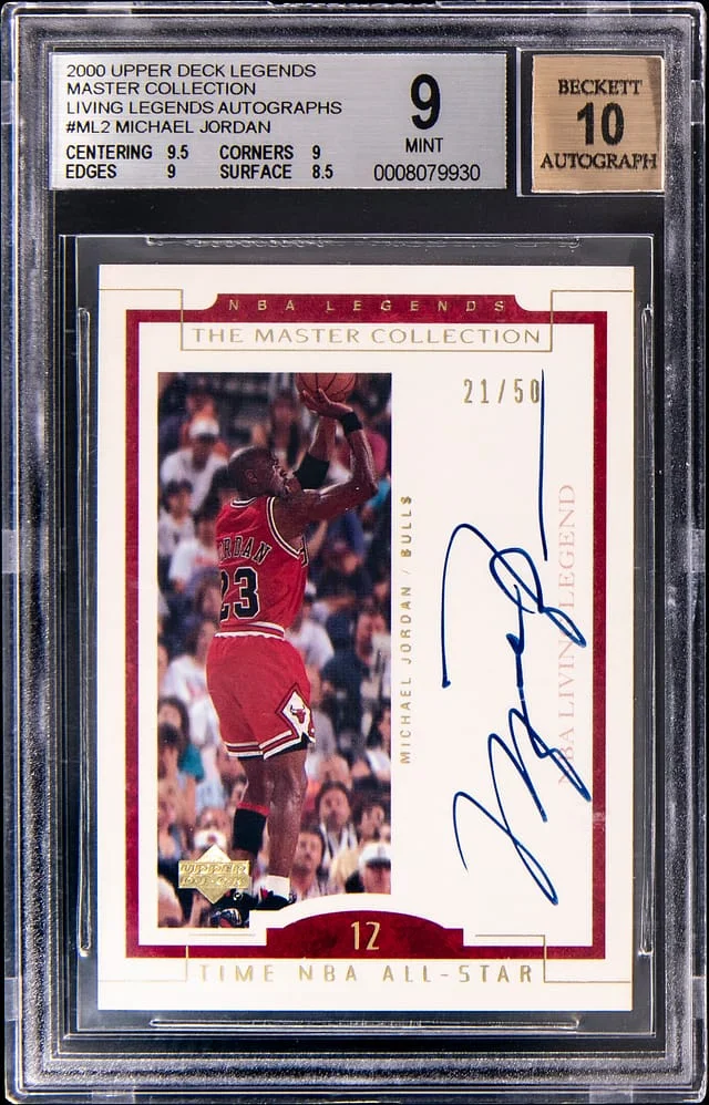 2000 Upper Deck Legends Michael Jordan Master Collection Living Legends Autographs #ML2 card image