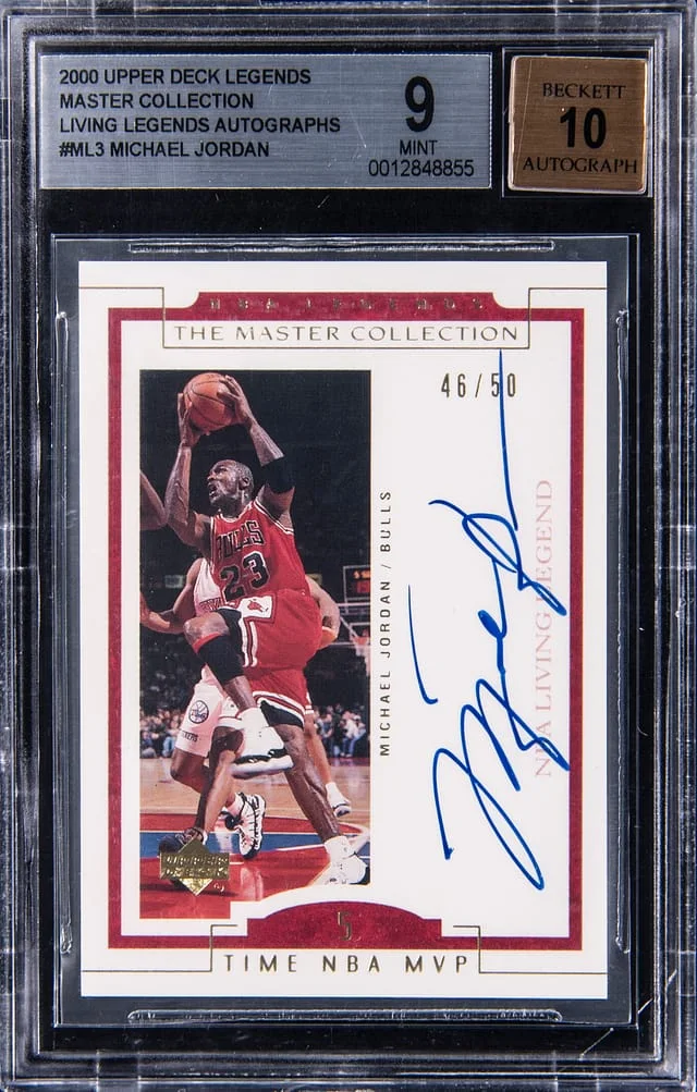 2000 Upper Deck Legends Michael Jordan Master Collection Living Legends Autograph #ML3 card image