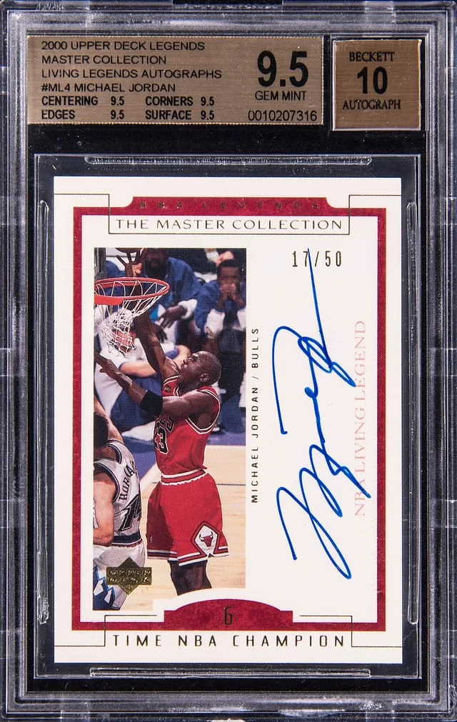 2000 Upper Deck Legends Michael Jordan Master Collection Living Legends Autographs #ML4 card image
