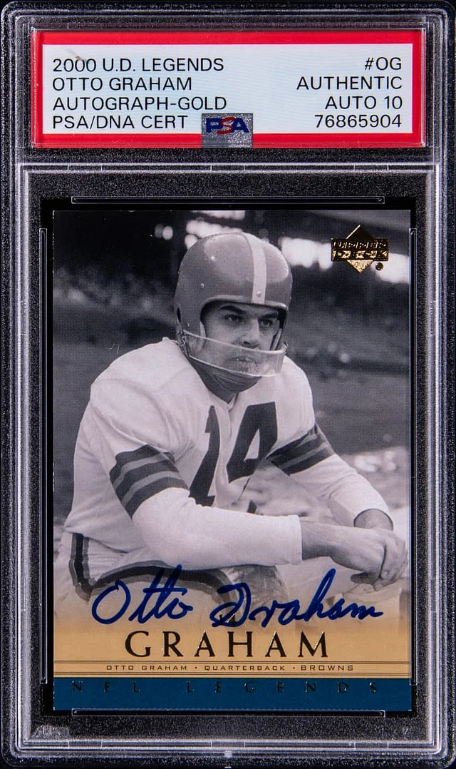 2000 Upper Deck Legends Otto Graham Autograph #OG card image