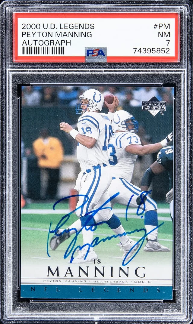 2000 Upper Deck Legends Peyton Manning Autograph #PM card image