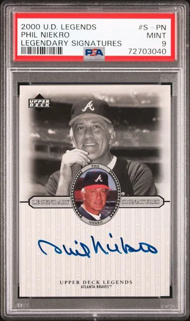 2000 Upper Deck Legends Phil Niekro Legendary Signatures #S-PN card image