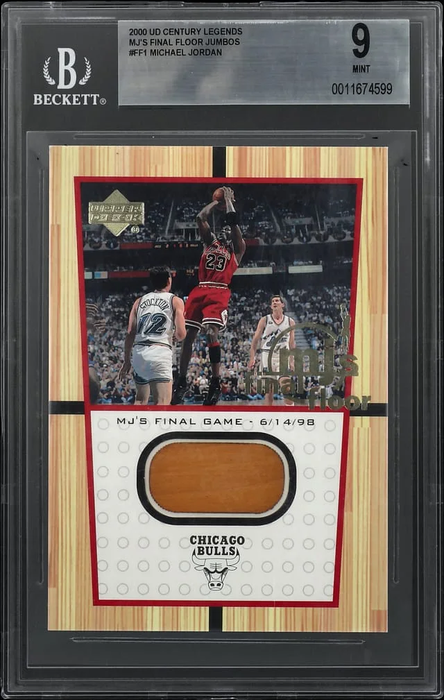 2000 Upper Deck Michael Jordan Century Legends MJ's Final Floor Jumbos #FF1 card image